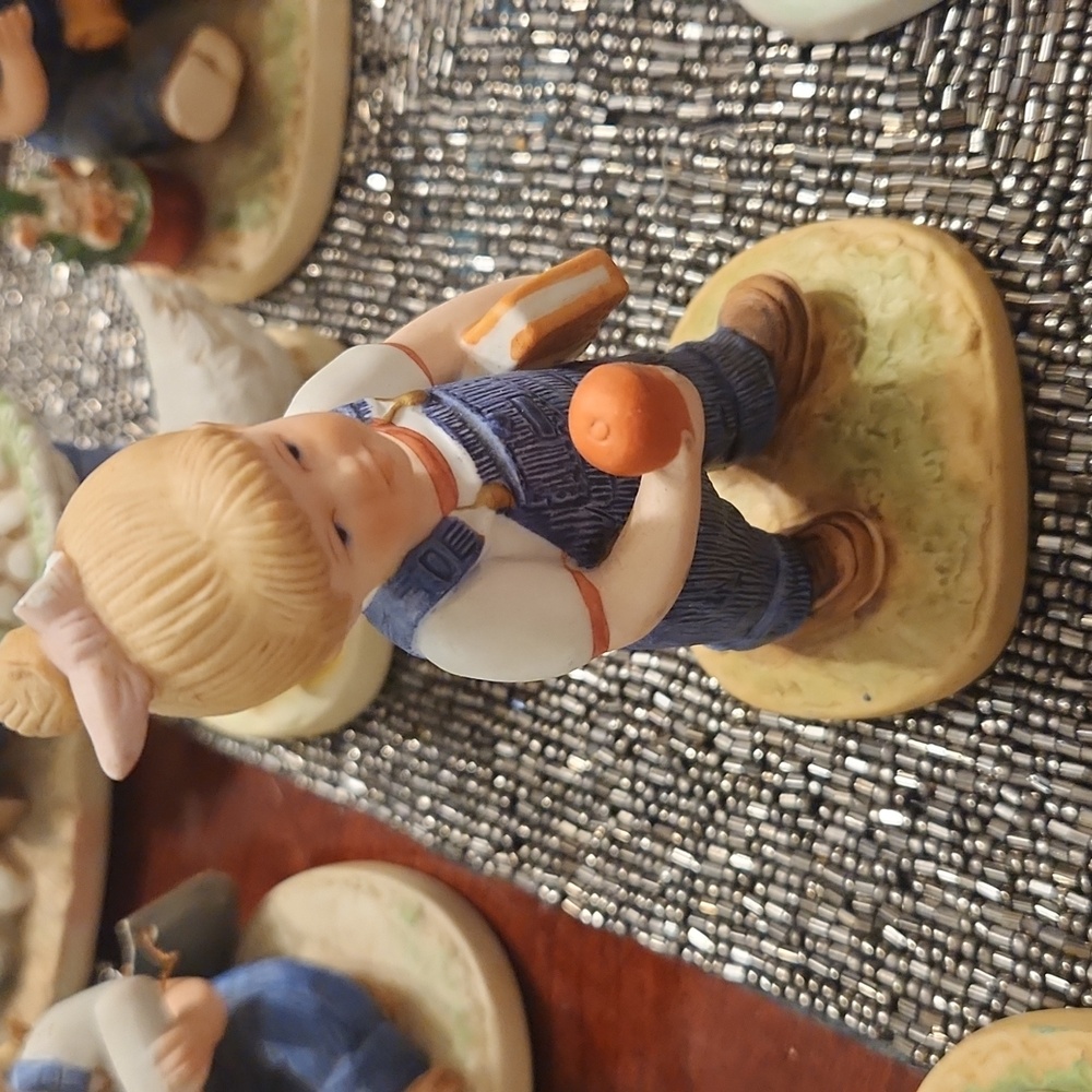 Homco By Denim Days Little Girl Holding Apple